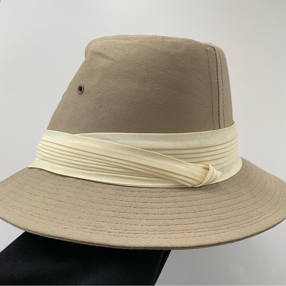 Vintage Lee Fedora Hat Men’s Tan Union Made In USA Size Medium - Picture 6 of 10